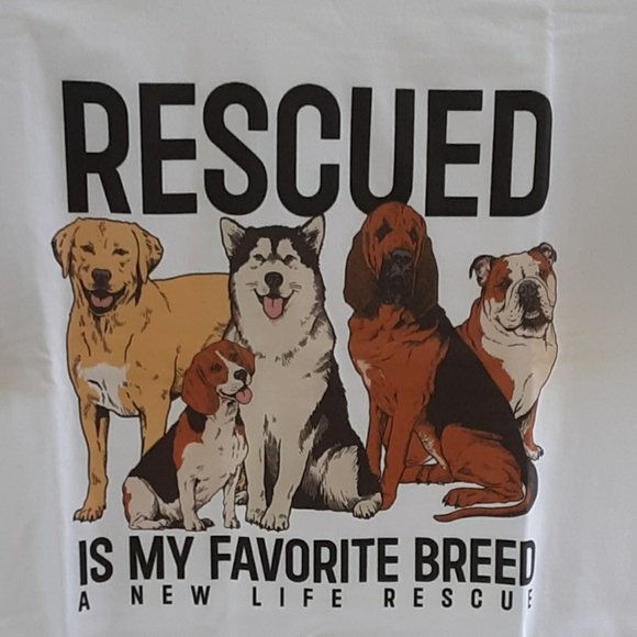Vintage Rescued Is My Favorite Breed Short Sleeve Oversized Tee - Picture 3 of 6